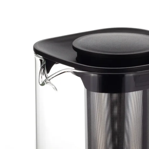 Заварник 1000мл зі з'ємним ситечком скло/нержавіюча сталь 0777M KAMILLE Житомир - фото 2