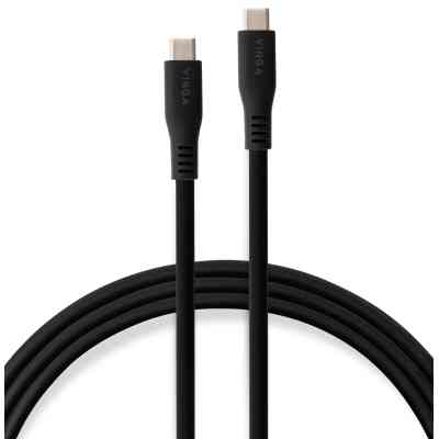 Дата кабель USB-C to USB-C 1.2m UBS3.2 Gen2 10G 100W Chip Silicon Black Vinga (VCPDCCC31012SB) Винница