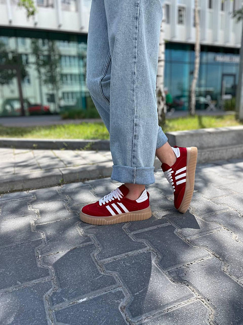 Dino Vittorio Кеди жіночі Dino Vittorio червоні натуральна замша 37-40 розміри (2408/131/250) Коломия - фото 4