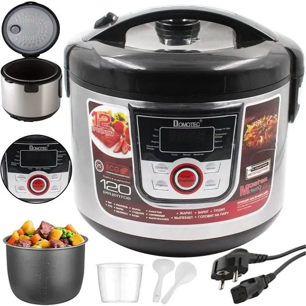 Многофункциональная мощная Мультиварка Скороварка Пароварка Рисоварка 5 л 12 режимов Domotec MS-7726 1500 Ватт Одесса - изображение 9