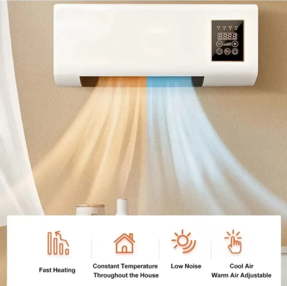 Кондиціонер настінний Alfarid Wall Mounted Mobile Air Conditioning 2 кВт 55x12x24см Білий Вінниця