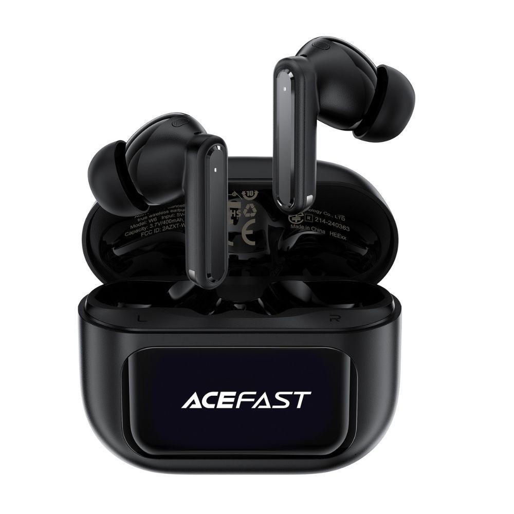 Бездротові навушники TWS ACEFAST W6 smart screen,ENC, IPX4, Black Одеса - фото 1