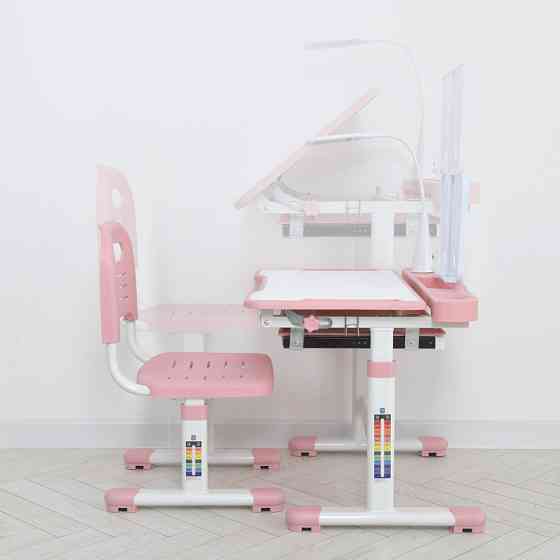 Детская Парта M 5068-8-2 со стулом, розовый, подставка для книги Винница