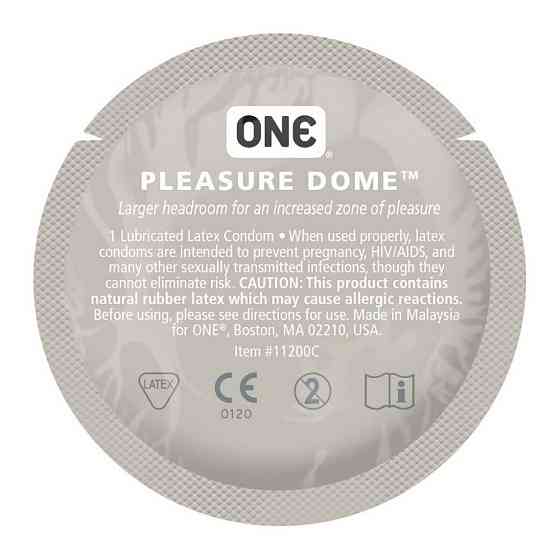 Набор латексных презервативов One Pleasure Dome с расширенной головкой (цена за 5 шт.) Sex Aura Киев