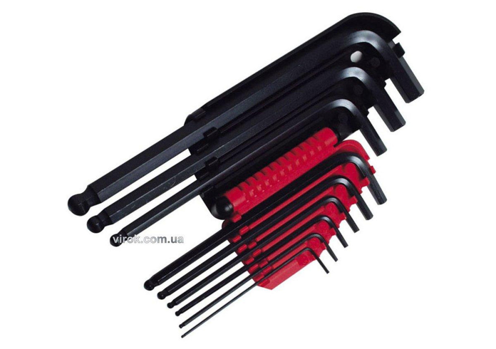 Ключі 6-гранні L-подібні STANLEY : з кулькою, M1.5-10 мм. Набір 9 Шт. Одеса - фото 1