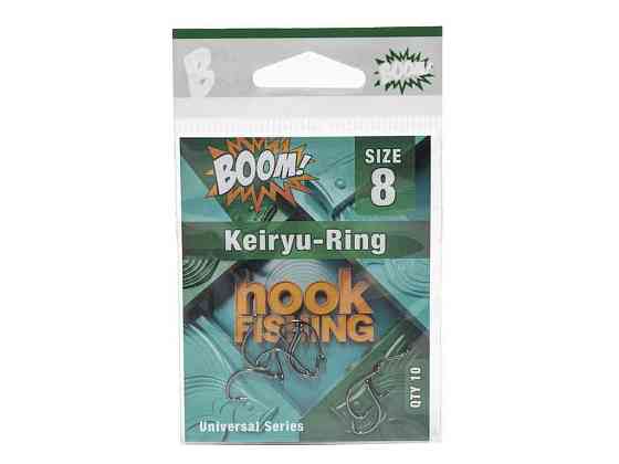 Крючок для мирной рыбы Keiryu-Ring No8 (10 шт/уп) (BN) ТМ BOOM Киев