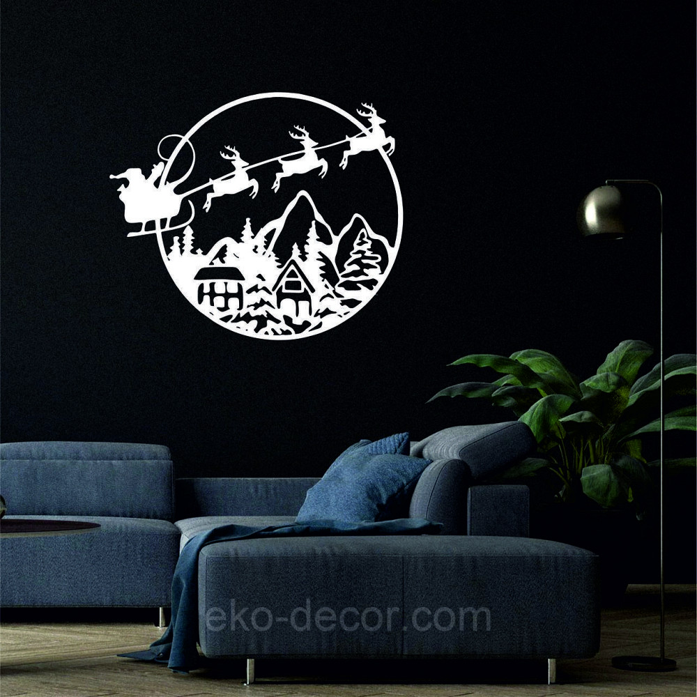 Декоративное настенное Панно «Новый год», Декор на стену 50*42 см, Белый Киев - изображение 5