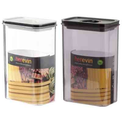 Пищевой контейнер Herevin Canister-Vacuum Lid-White-Black вакумна кришка 2.5 л (161189-000) Винница