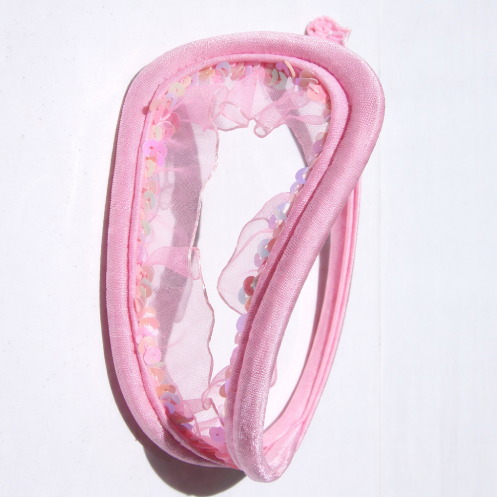 Трусы без лямок с пайетками one size розовый Киев - изображение 1