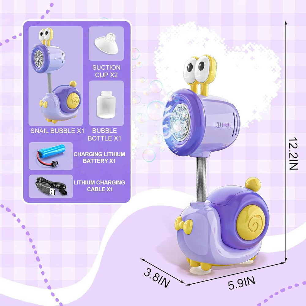 Автоматична машина для мильних бульбашок "Равлик", з підсвіткою, зарядна іграшка для дітей 3+ подарунок для хлопчиків та дівчаток Київ - фото 6