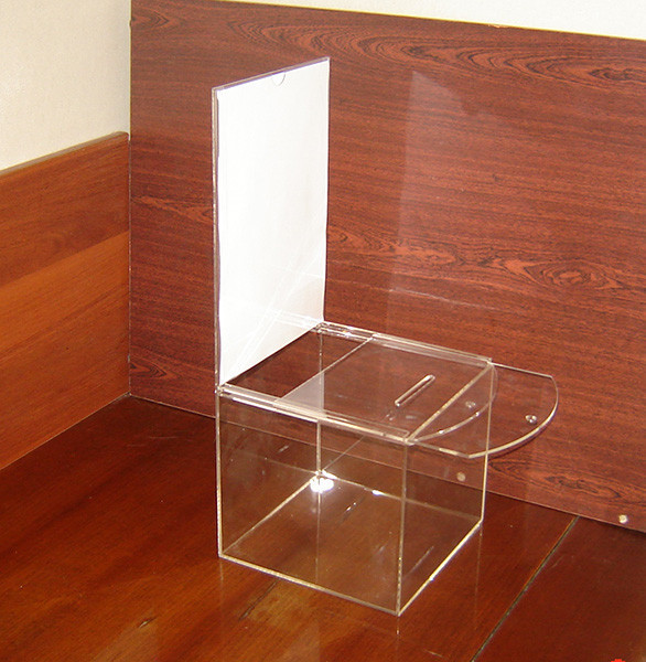 Скринька для пожертвувань EKOSTAR 215х215х200/500мм з кишенею А4 Київ - фото 6