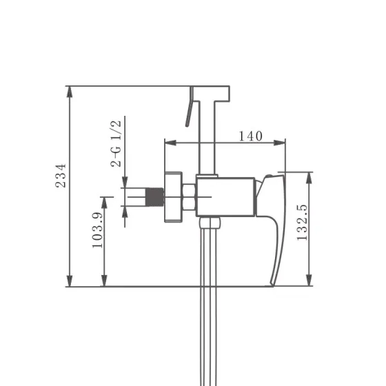Гігієнічний душ зі змішувачем GAPPO G2007-8 білий/хром Київ