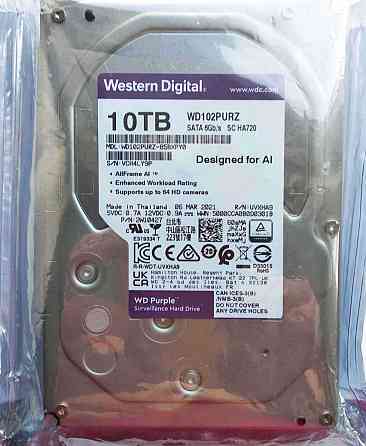 WD Purple 10TB (Новий, запечатаний) для відеоспостереження. Харків
