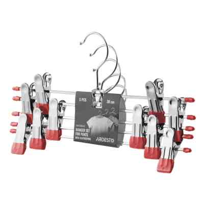 Плічка Ardesto Металеві З прищіпками для штанів Червоний 30 см 5 шт. (ARHC2805RC) Вінниця