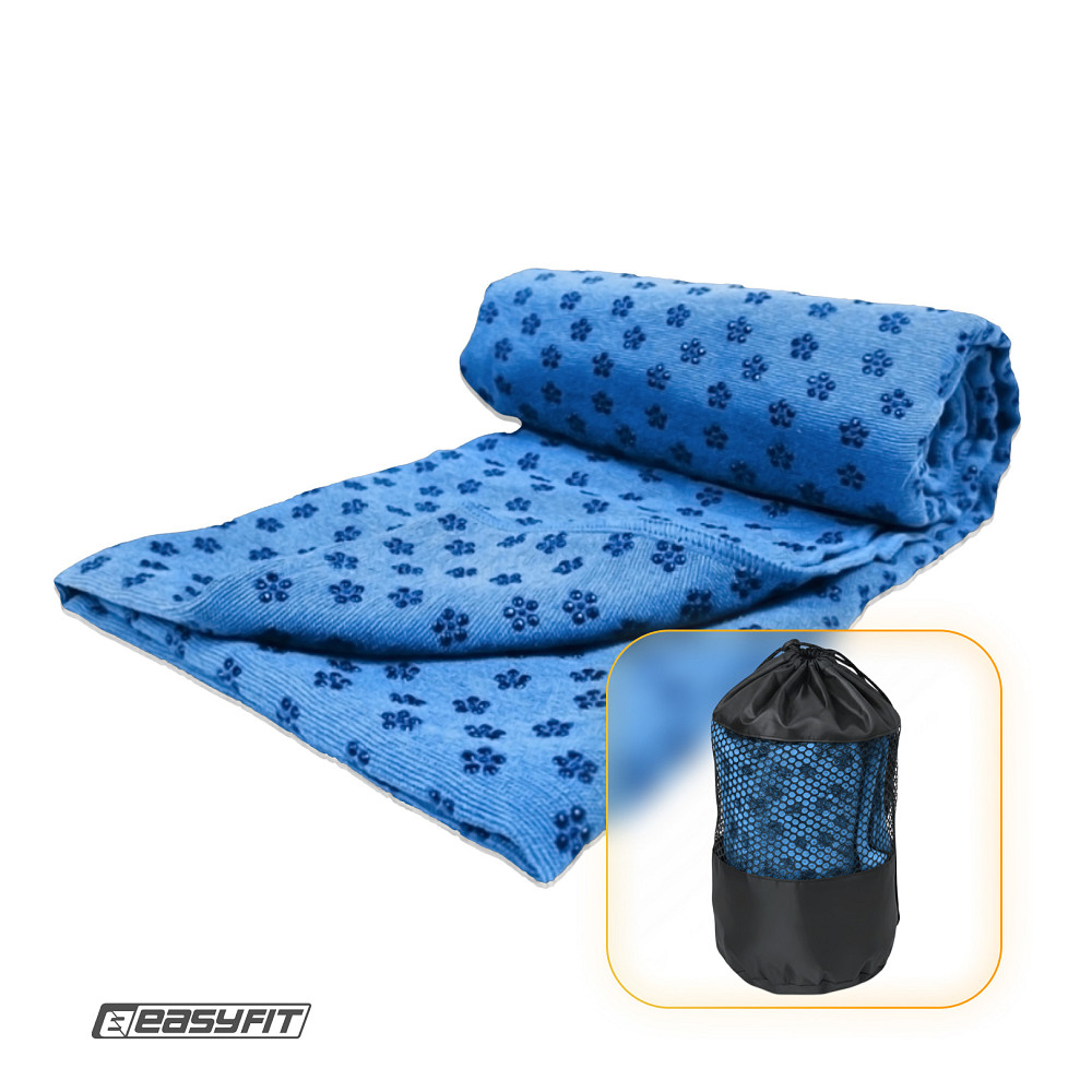 Рушник для йоги з мікрофібри EasyFit Yoga Mat Towel (Синій) Коломыя - изображение 7