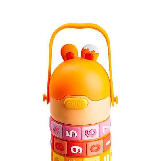 Термос дитячий інтерактивний 430 мл з цифрами Помаранчевий HP17305O Київ