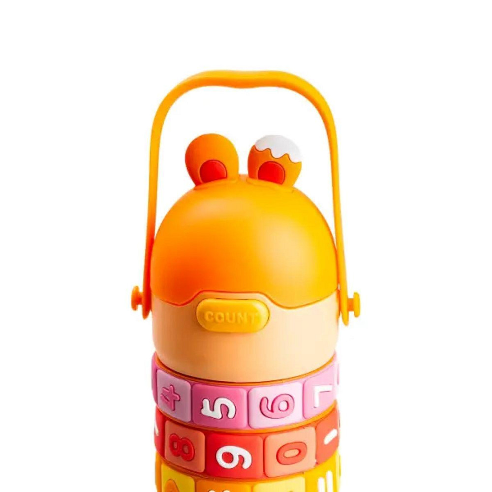 Термос дитячий інтерактивний 430 мл з цифрами Помаранчевий HP17305O Київ - фото 4