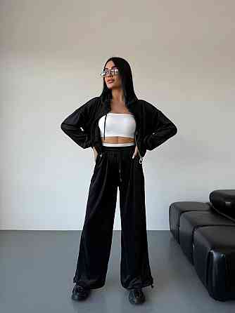 Женский стильный повседневный велюровый костюм двойка Одесса