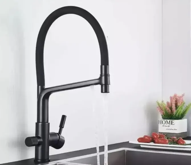 Змішувач для кухні з під'єднанням під фільтр MIXXUS PREMIUM BAROLO 021 чорний з підставкою (MI5927) Чернівці - фото 2