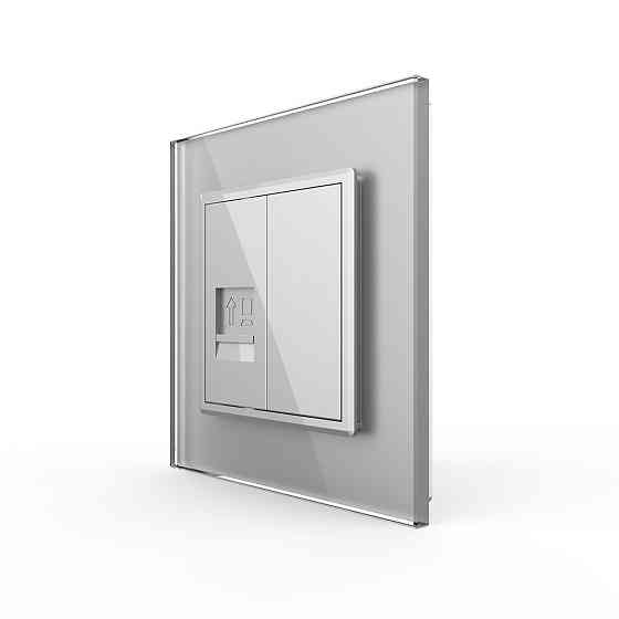 LIVOLO Розетка комп'ютерна RJ-45 Livolo сірий скло (VL-C791C-15) Коломия