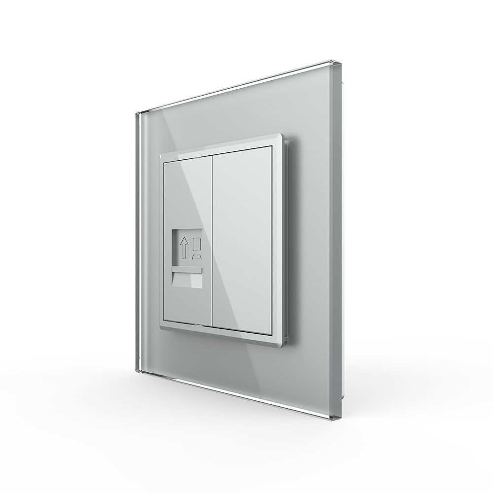 LIVOLO Розетка комп'ютерна RJ-45 Livolo сірий скло (VL-C791C-15) Коломия - фото 2