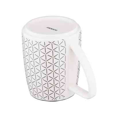 Чашка Ardesto Lamberto, 360мл, порцеляна, біло-сірий (AR3052) Винница