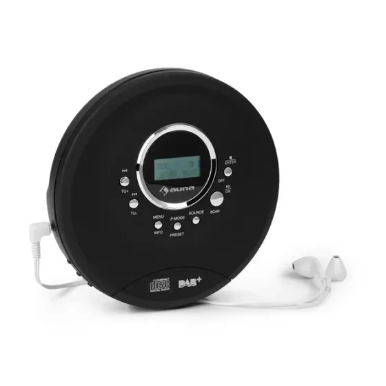 УЦІНКА! ЧИТАТИ ОПИС! Портативний CD-програвач Auna CDC-200 DAB+ Discman DAB+/FM MP3-CD РК-дисплей Ні Дніпро
