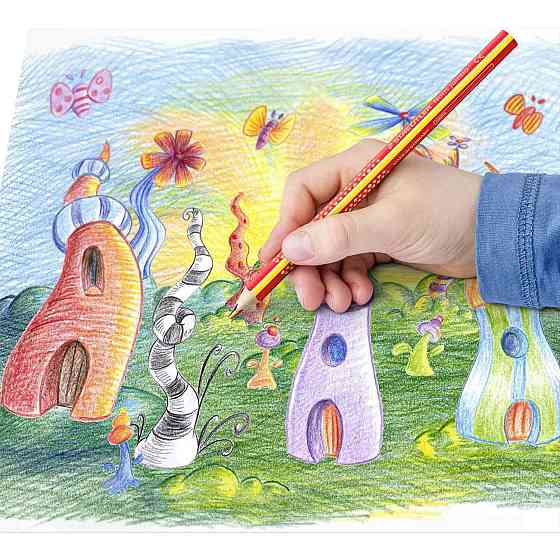 Олівці кольорові потовщені Staedtler Noris jumb (50шт) в тубі Киев