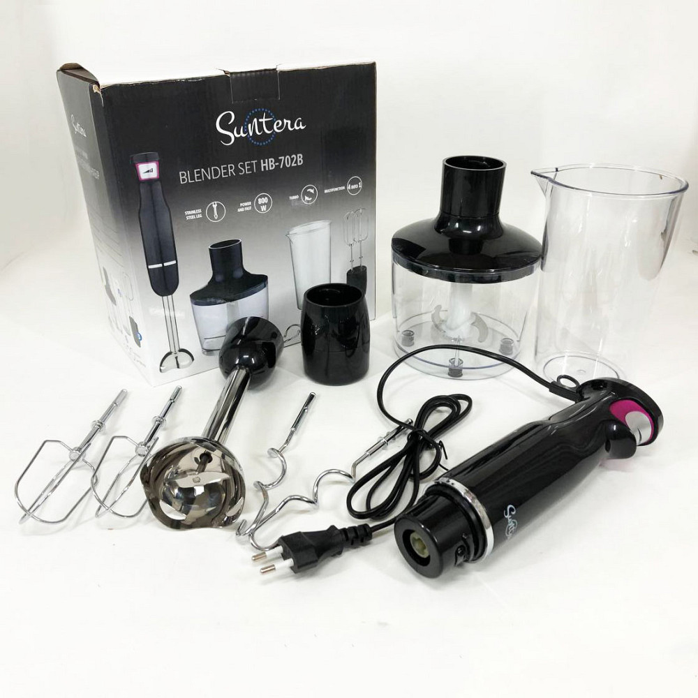 Міксер двовінчковий побутовий Suntera, Кухонний комбайн металевий, Блендер для приготування крем-соусів XD-39 Львів - фото 2