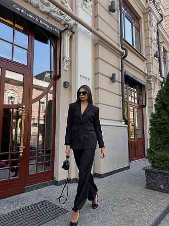 Женский деловой брючный костюм двойка: пиджак и штаны костюмка Одесса