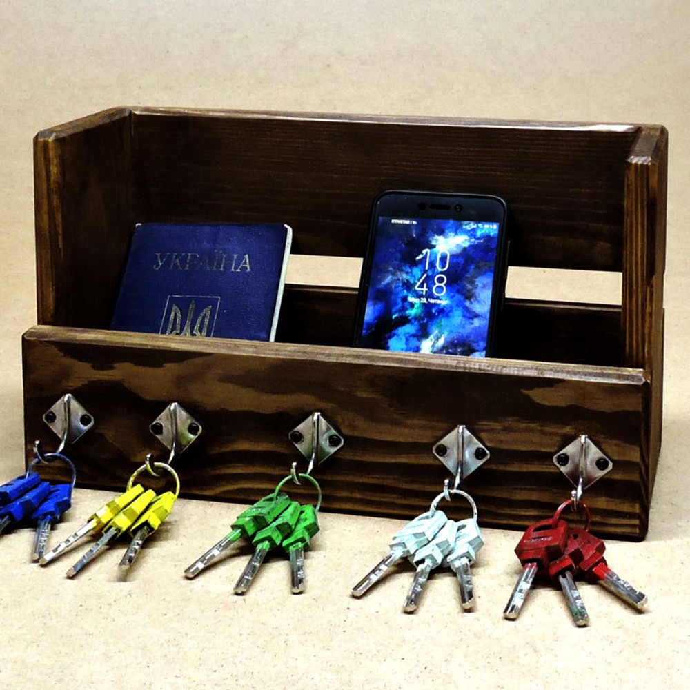 Ключниця дерев'яна "Бодіам" капучино Миколаїв - фото 1