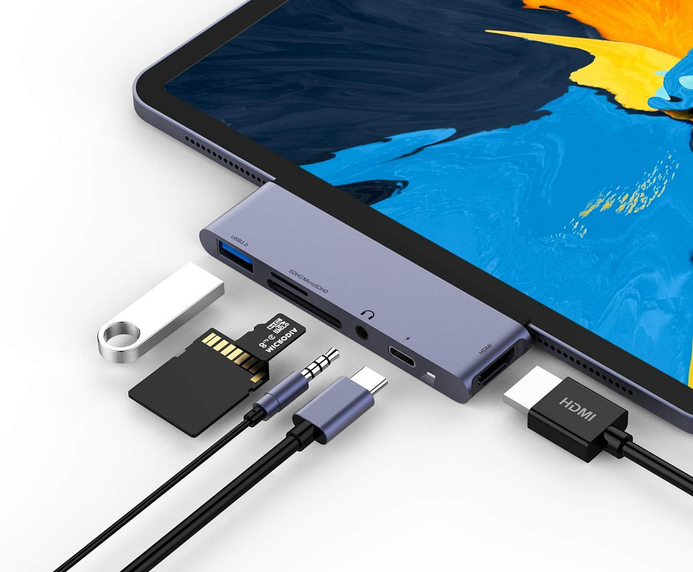 Концентратор Flyland usb-c 6-в-1 Луцьк - фото 1