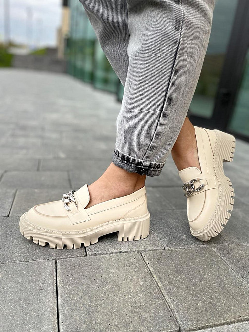 GREMMY Туфлі жіночі GREMMY 200/1 сереб.цепь бежеві (весна-осінь, шкіра натуральна) (4804) лише Коломия - фото 10