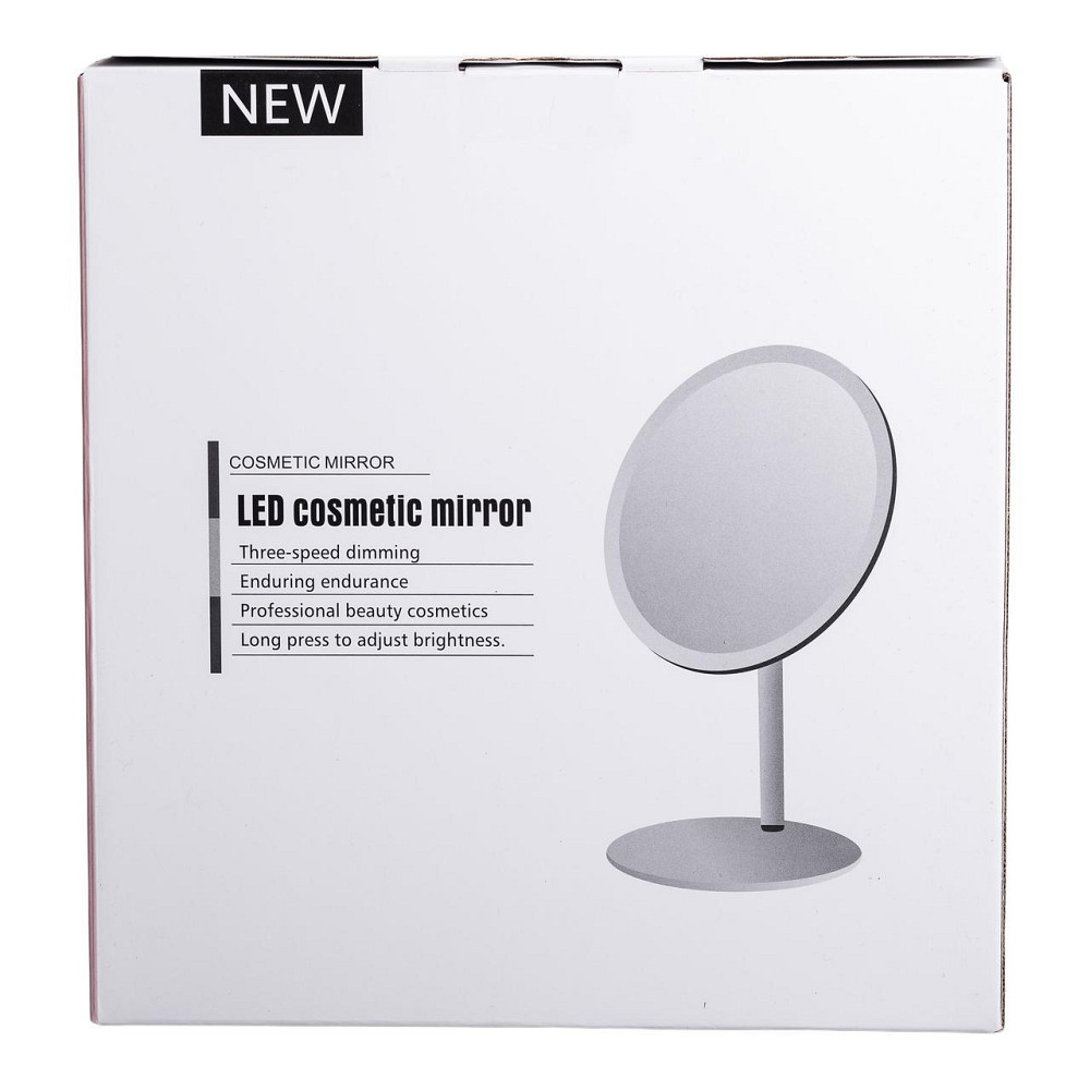 Дзеркало косметичне з підсвічуванням кругле настільне Ø21 см для макіяжу Рожеве HP-10-7AP Київ - фото 7