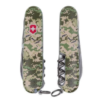 Нож Victorinox Huntsman Army 91 мм Піксель + Лого (1.3713.3_W3941p) Винница - изображение 1