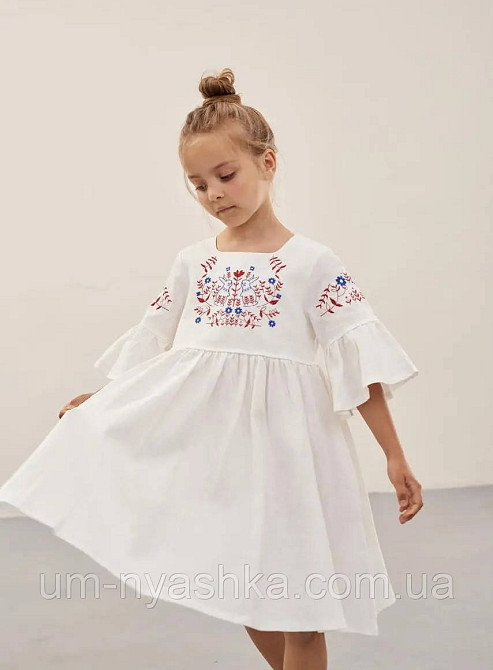 Дитяче вишите плаття "Зайчики" Кривий Ріг - фото 3