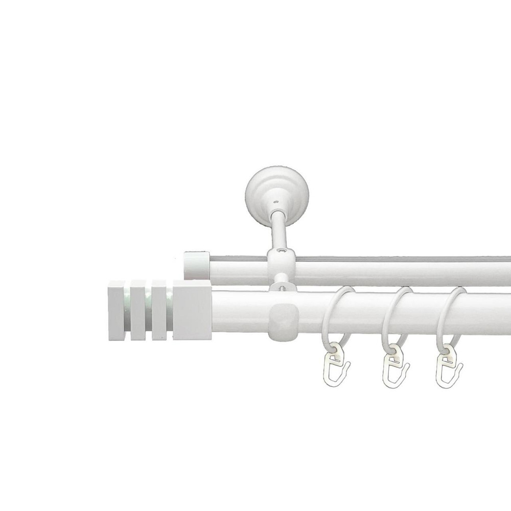 Карниз Orvit Акорда металевий дворядний опозитний гладка \ профільна труба кільце металеве Арктіс 25\19 мм 300 см (00-00027630) Львів - фото 1