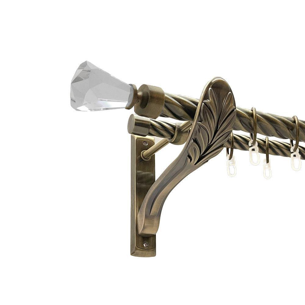 Карниз Orvit Лучетта металевий дворядний ретро скручена труба кільце металеве Антик 25\19 мм 200 см Львов - изображение 1