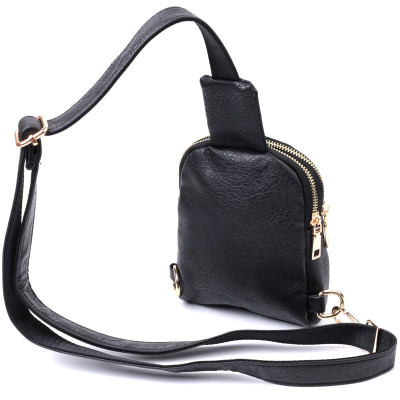 Сумка Vintage Женская через плечо на два отделения из экокожи Черная (22784) Винница - изображение 6