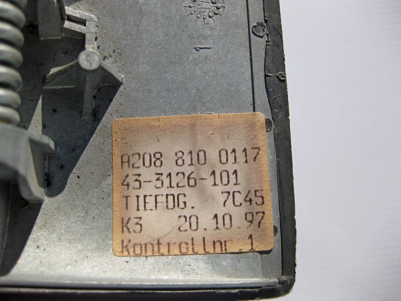 Mercedes-Benz  A2088100117 7C45 Салонне темно-сіре дзеркало E-Class W210 C-Class W202 W203 CLK C208 C209 Одесса - изображение 3