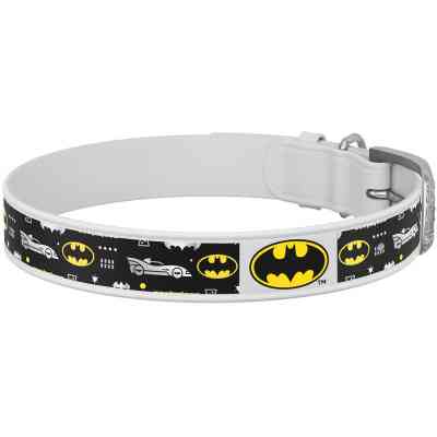 Ошейник для животных WAUDOG Design с QR паспортом "Бэтмен 3" M Ш 20 мм Д 30-39 см(белый) (0020-1005-15) Винница