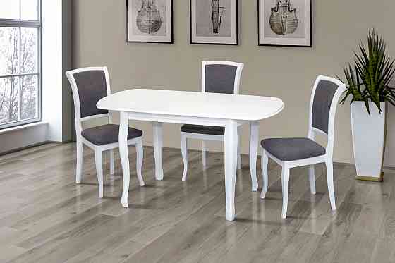 Стіл обідній Турін (120+40)/80, білий Київ