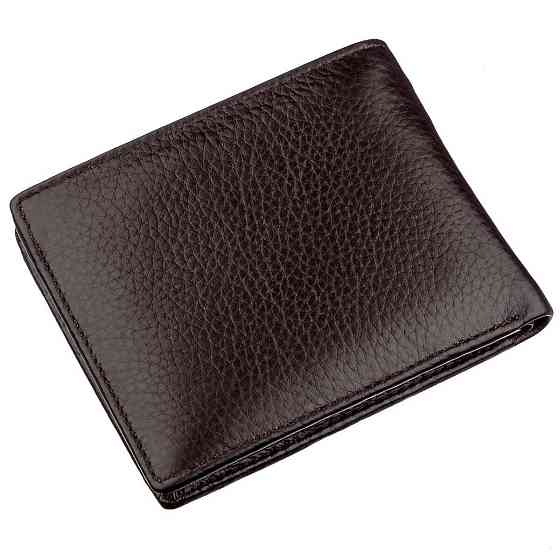 Кожаный мужской бумажник на магните Boston 18829 Коричневый Киев