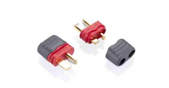 Штекер живлення Amass T-Plug(M), 500В, 25А/50А, 2-х контактний, AWG12, червоний Полтава