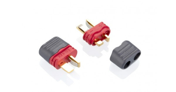 Штекер живлення Amass T-Plug(M), 500В, 25А/50А, 2-х контактний, AWG12, червоний Полтава - изображение 1