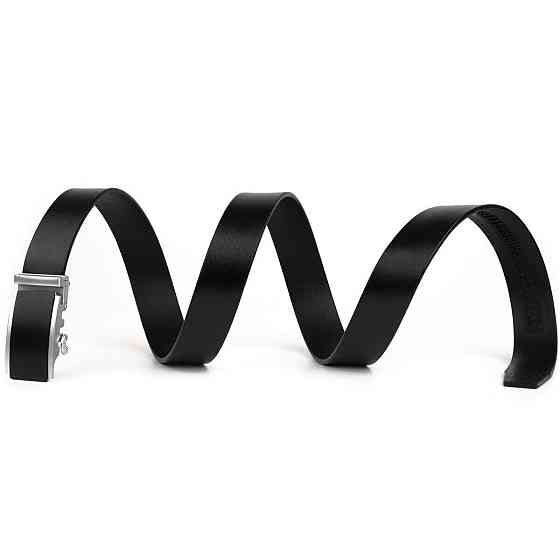 Ремінь чоловічий з автоматичною пряжкою Чорний (Vintage) Київ