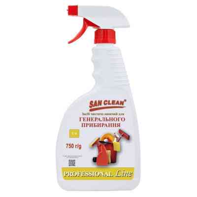 Спрей для чищення ванн San Clean Prof Line для генерального прибирання 750 г (4820003544358) Вінниця