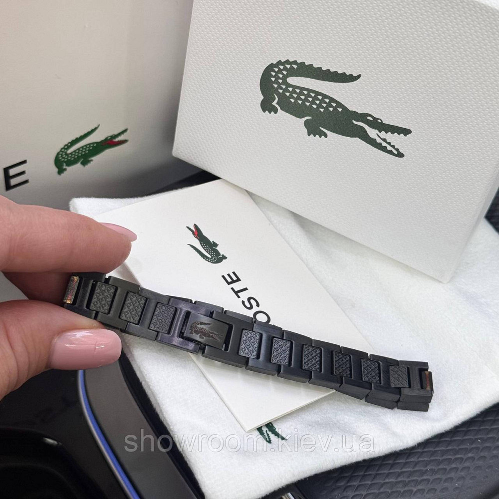 Мужской черный браслет Lacoste, Лакоста (40189) Киев - изображение 3