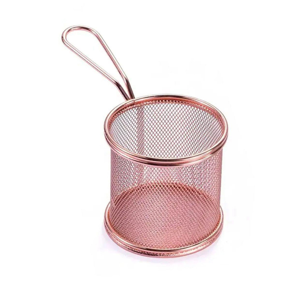 Рожева корзина для картоплі фрі та снеків 9×9 см Київ - фото 1