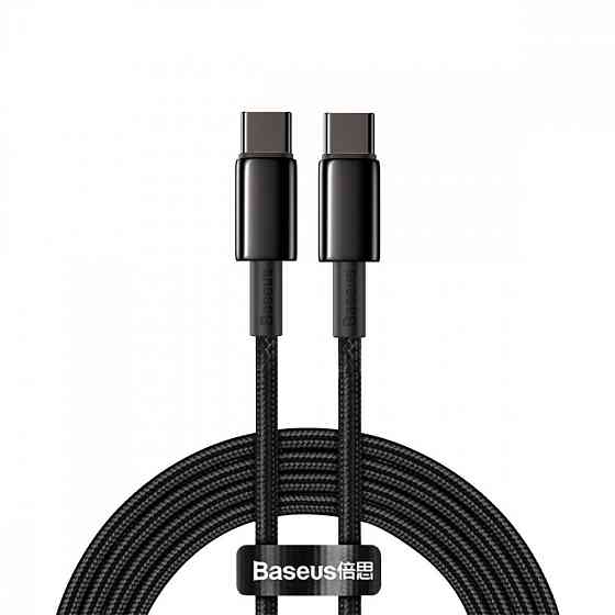 Кабель Baseus Tungsten Gold Type-C to Type-C 100W 2м чорний Львів